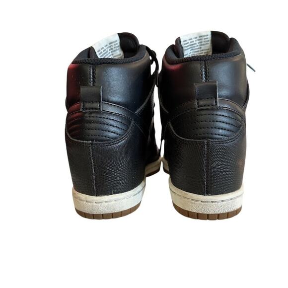 Nike Dunk Sky Hi high Women’s Hidden Wedge Sneakers Black/White-Gum Sole Size 7 - Picture 7 of 11